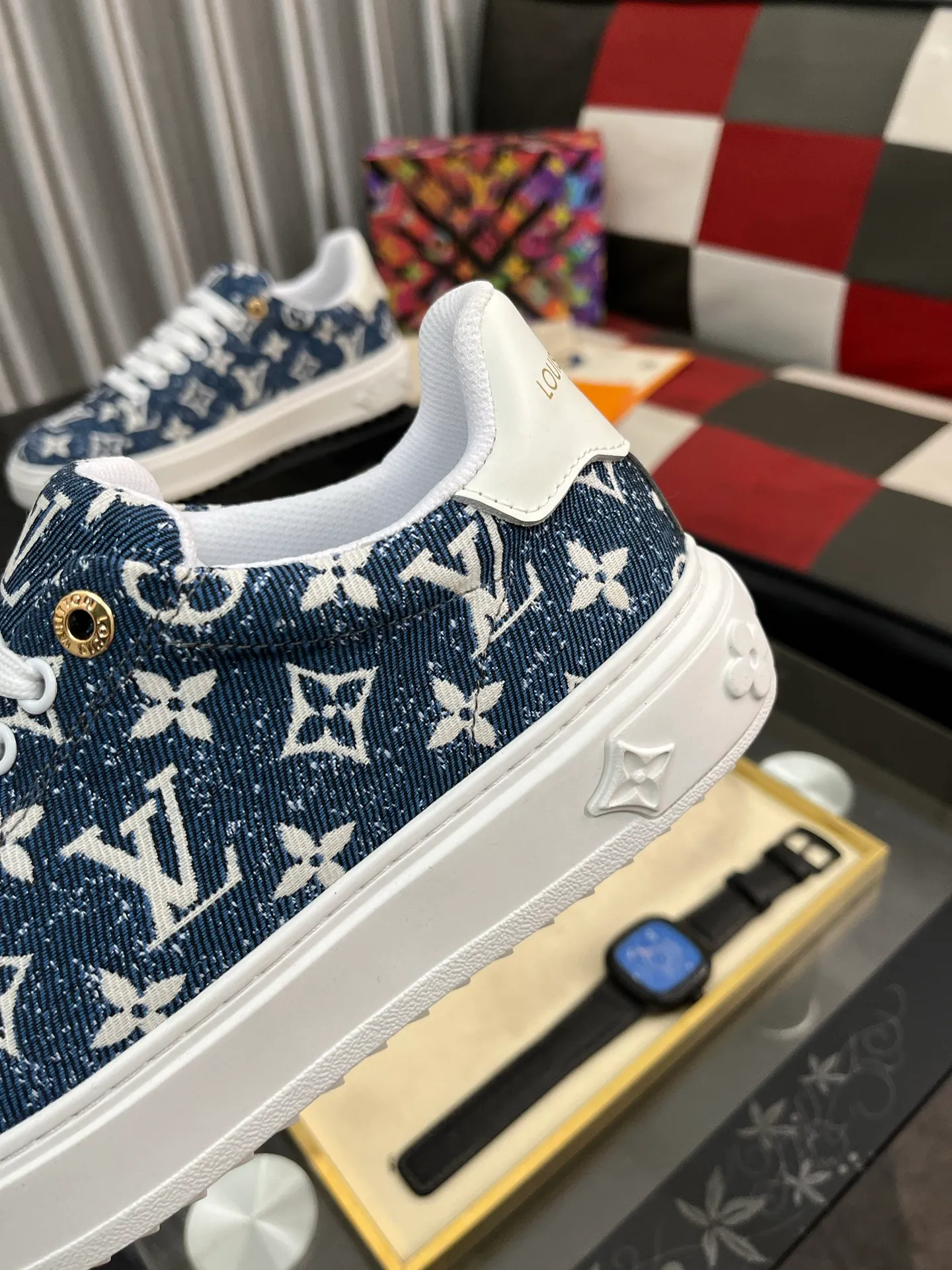 Men's shoes 💰540⌚️⌚️[Louis Vuitton LV] Dad shoes are popular casual sports shoes with outsole, breathable and comfortable, easy to walk, trendy men's versatile fly woven epoxy matching ➕leather lining➕Gucci's popular original outsole, sports and running style, super comfortable. Size 38-445️⃣Colors available